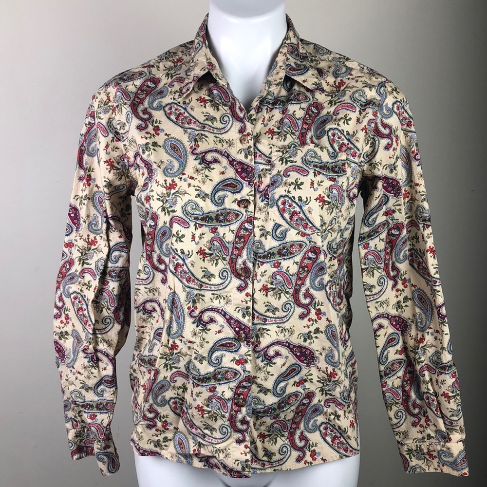 Liz Claiborne Long Sleeve Button Down Paisley